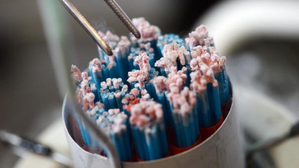 <p>Samenspenden in einem Kühlbehälter. Ein Spermaspender mit Krebs-Gen zeugte Dutzende Kinder.</p>