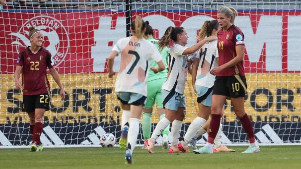 <p>Esther Gonzalez bejubelt ihr 1:0 gegen Belgien.</p>