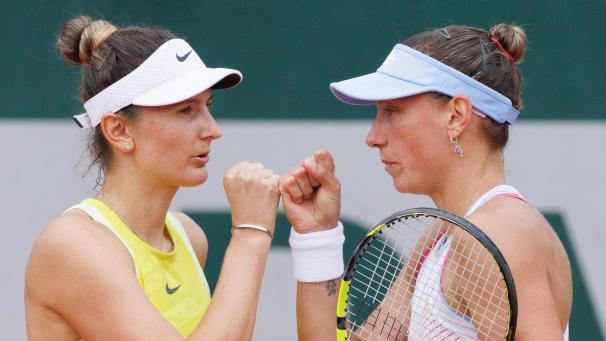 <p>Irina-Camelia Begu und Yanina Wickmayer (rechts) ziehen ins Viertelfinale ein.</p>