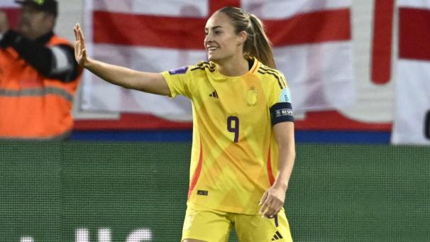 <p>Tessa Wullaert traf doppelt für Belgien.</p>