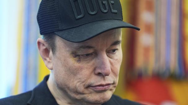 <p>Elon Musk nimmt an einer Pressekonferenz mit US-Präsident Trump im Oval Office des Weißen Hauses teil.</p>