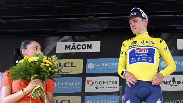 <p>Remco Evenepoel schien seinen Sturz gut weggesteckt zu haben.</p>
