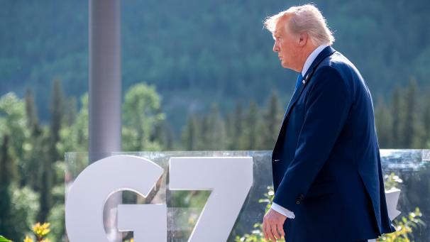 <p>US-Präsident Donald Trump in Kananaskis</p>