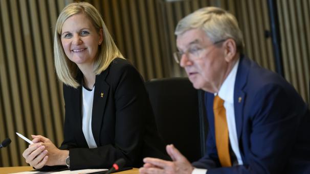 <p>Kirsty Coventry (links) tritt am Montag offiziell die Nachfolge von Thomas Bach an.</p>