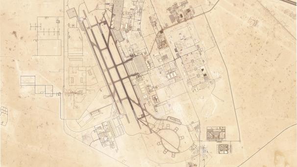 <p>Dieses Satellitenbild zeigt den Luftwaffenstützpunkt Al Udeid außerhalb von Doha.</p>