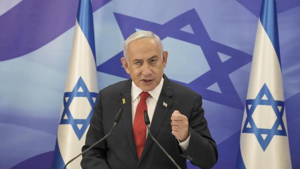 <p>Benjamin Netanjahu spricht während einer Pressekonferenz in Jerusalem.</p>