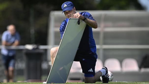 <p>Bruno Pinheiro stand am Mittwoch mit seiner neuen Mannschaft auf dem Trainingsplatz.</p>