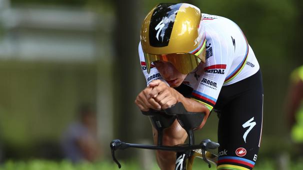 <p>Remco Evenpoel gewann die belgische Meisterschaft im Einzelzeitfahren zum zweiten Mal.</p>