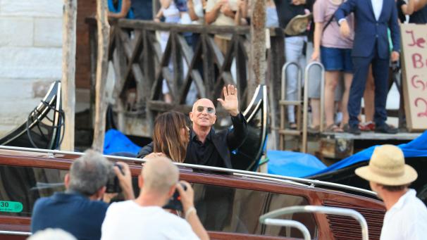 <p>Jeff Bezosund Lauren Sanchez in Venedig.</p>