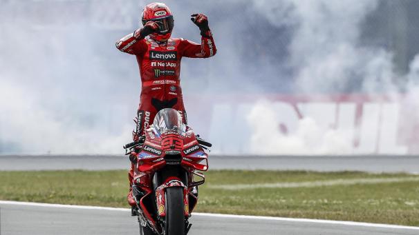 <p>Marc Marquez hatte in Assen die Nase vorn.</p>