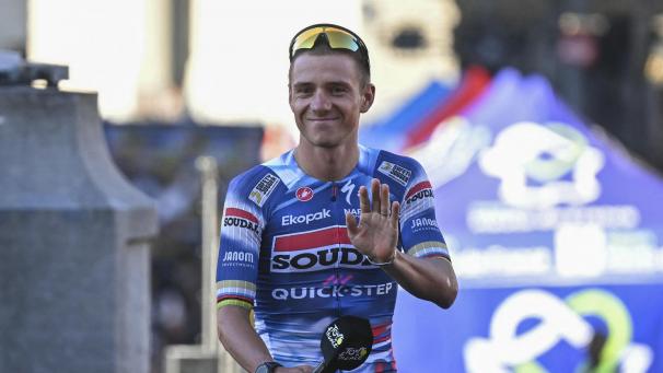 <p>Remco Evenepoel beendete die Tour im vergangenen Jahr auf Platz drei.</p>