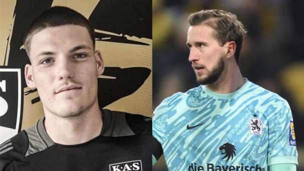 <p>Mittelstürmer Daniel Kasper (l.) und Torwart Marco Hiller wechseln zur AS Eupen.</p>