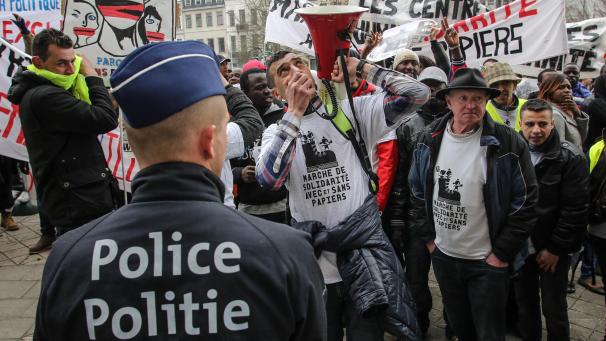 <p>Protest gegen Abschiebung von Migranten ohne Aufenthaltspapiere</p>