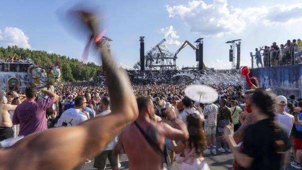 <p>Blick am Freitag auf das Festivalgelände</p>