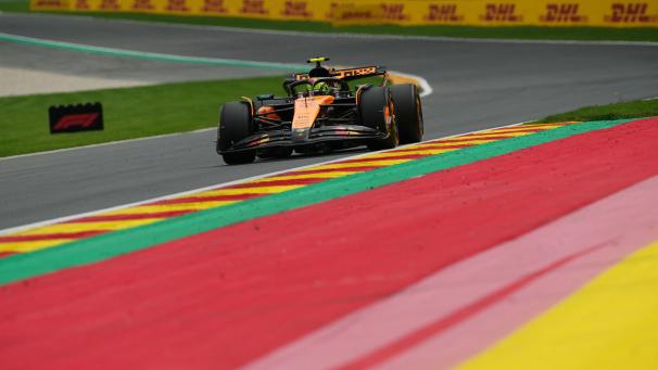 <p>Der WM-Zweite Lando Norris geht von der Pole Position als Favorit in den Großen Preis von Belgien.</p>