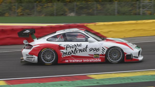 <p>Markus Palttala im Porsche 996 Bi-Turbo GT2-R.</p>