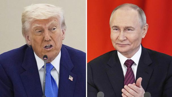 <p>Diese Bildkombo zeigt US-Präsident Donald Trump (links) und den russischen Präsidenten Wladimir Putin (rechts).</p>
