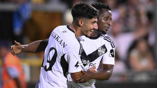 <p>Calsikan und Nuhu trafen am Samstagabend für die AS Eupen.</p>