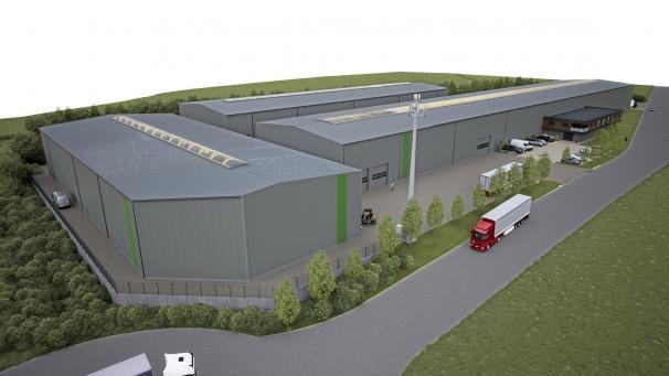 <p>Die Hallen 2 und 3 des Unternehmen Ligna Systems werden in unmittelbarer Nachbarschaft des bestehenden Betriebsgebäudes im Gewerbepark Steinerberg errichtet.</p>