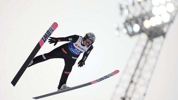 <p>Der Norweger Marius Lindvik inAktion.</p>