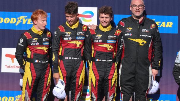 <p>Mit ihrem Sieg in Spa-Francorchamps bauten Milesi-Gray-Masson (v.l.) die Führung in der ELMS aus.</p>