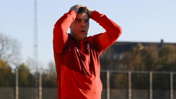 <p>Co-Trainer Rafael Vazquez vertrat den gesperrten Andy Malmendier an der Eupener Seitenlinie.</p>