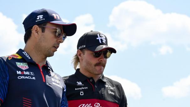 <p>Sergio Perez (links)und Valtteri Bottas fahren künftig gemeinsam für Cadillac.</p>