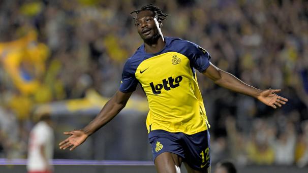 <p>Union Saint-Gilloise - hier ist Promise David zu sehen - tritt zum ersten Mal in der Vereinsgeschichte in der Champions League an.</p>