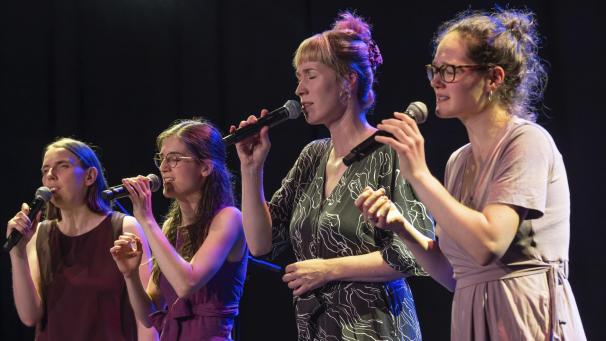 <p>Mata begeisterte mit perfektem Quartettgesang und einem abwechslungsreichen Programm. Von links nach rechts: Lorena Dürnholz, Marie Weis, Marie Pack und Tabea Koloska.</p>