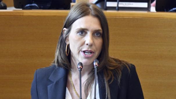 <p>Christine Mauel bei der Plenarsitzung am Mittwoch</p>