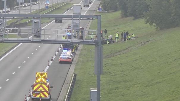 <p>Die Unfallstelle auf der E40</p>