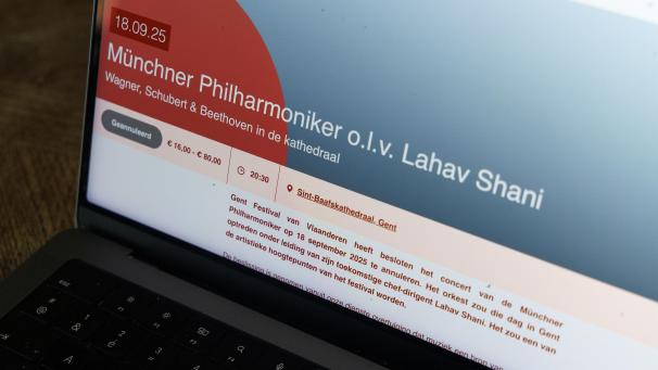 <p>Die Absage des Konzerts auf der Website von Gent Festival van Vlaanderen</p>