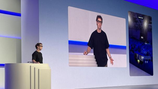 <p>Meta-Chef Mark Zuckerberg demonstrierte die Smart-Brille.</p>