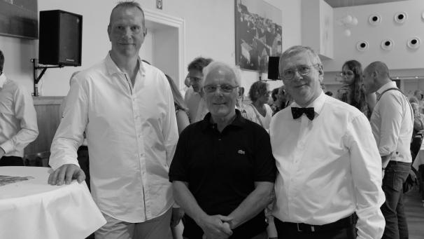 <p>Drei Direktoren der Musikakademie auf einem Bild: Luc Marly (l.) und seine beiden Amtsvorgänger Paul Derwahl (M.) und Hans-Georg Reinertz (r.)</p>