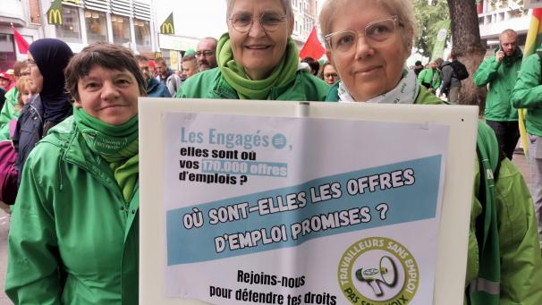 <p>Der „Marche pour l’Emploi“ in Namur</p>
