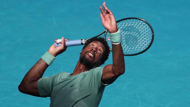 <p>Gaël Monfils in Aktion</p>