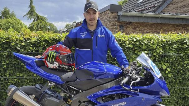 <p>Jacky Heck (Weywertz/#64) in seinem ersten Motorrad-Rennjahr.</p>