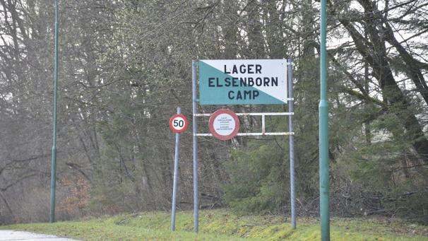 <p>Blick auf das Lager Elsenborn</p>