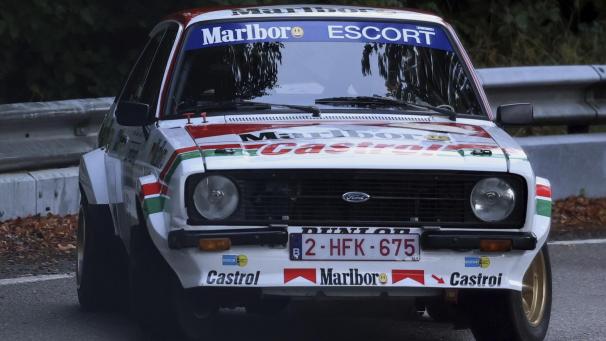 <p>Guy Thiry sitzt neben Quertreiber Dominique Mathy im Ford Escort von Ari Vatanen.</p>