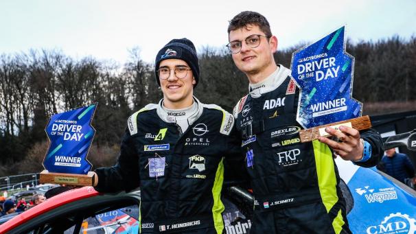 <p>Tom Heindrichs (links) und Jonas Schmitz stehen vor einer neuen Rallye-Saison.</p>