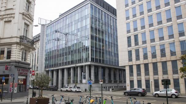 <p>Der Sitz der Föderalpolizei in Brüssel: Die Staatsanwaltschaft führte dort eine Hausdurchsuchung durch.</p>