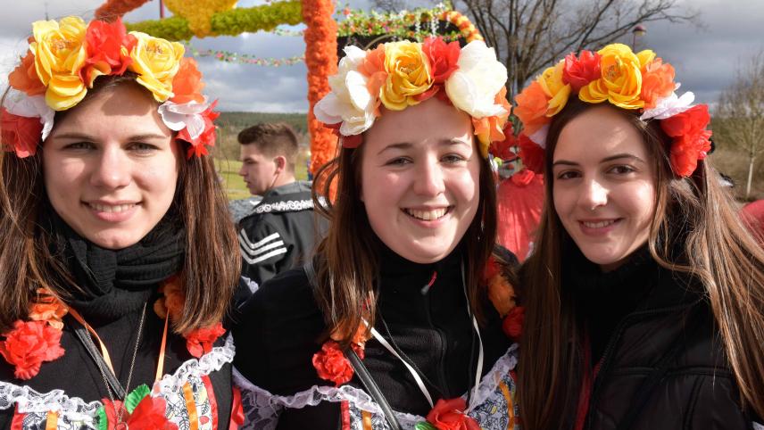 <p>Jecke Feierlaune zum großen Karnevalsfinale in Grüfflingen.</p>