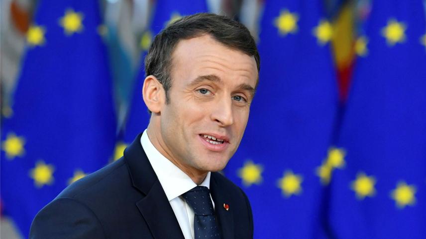 <p>Emmanuel Macron: EU-Visionär oder Wahlkampfpopulist?</p>