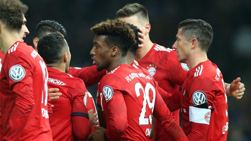 <p>Die Bayern stehen im Viertelfinale.</p>