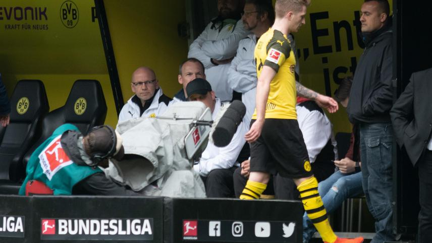 <p>Dortmunds Marco Reus erhielt die Rote Karte.</p>