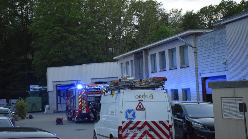<p>Die Feuerwehr rückte am Donnerstagabend zur Druckerei Kliemo in der Eupener Unterstadt aus.</p>