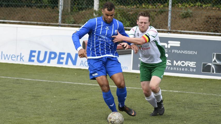 <p>Wird Eupens Dominique Salimou (l.) erneut zum entscheidenden Mann?</p>