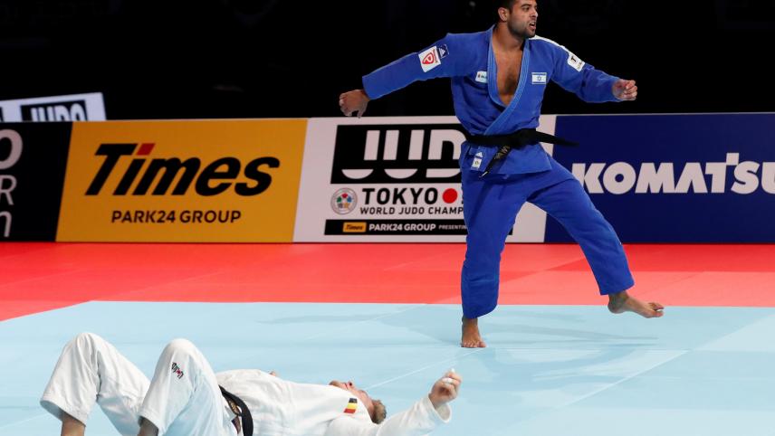 <p>Erst im Finale wurde der Siegeszug von Matthias Casse (rechts) durch den Israeli Sagi Muki gestoppt.</p>