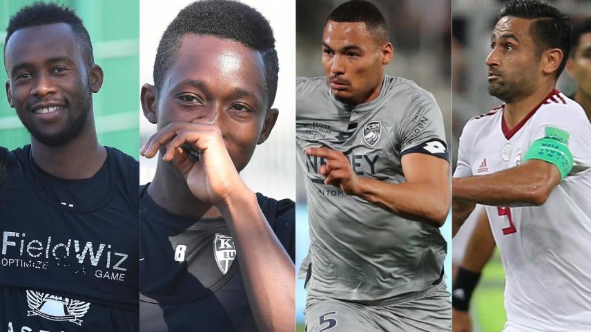 <p>Silas Gnaka, Lazare Amani, Olivier Verdon und Omid Ebrahimi</p>