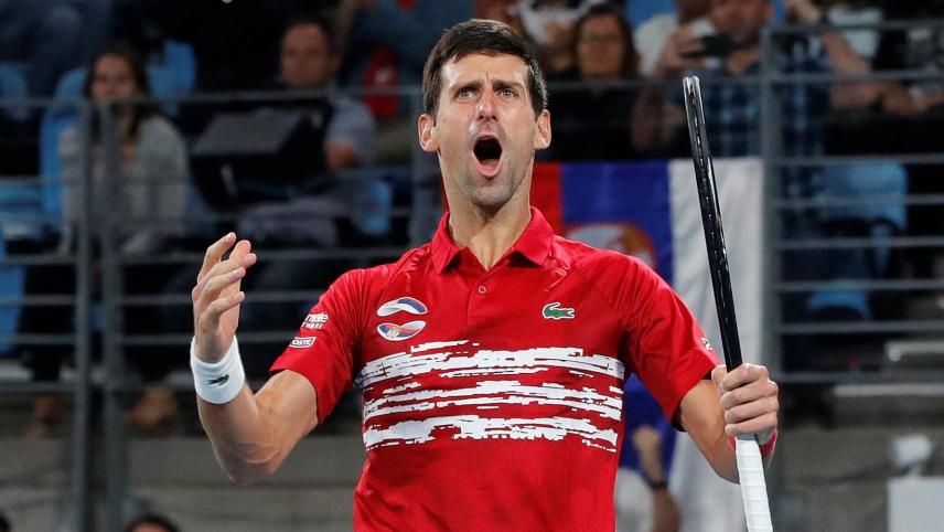<p>Große Freude bei Novak Djokovic</p>